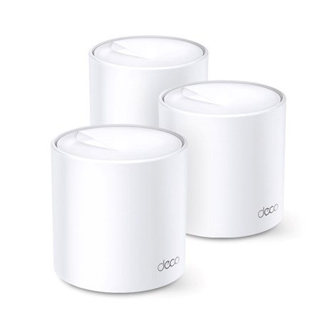 TP-Link AX5400 Deco X60 (3-pack), Dual-Band Mesh Wi-Fi 6, 574Mbps/2402Mbps (2.4GHz/5GHz), 802.11ax/ac/n/a/b/g, 2×G-LAN, Deco App