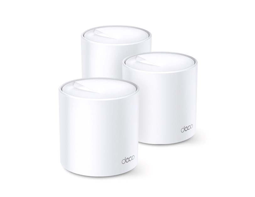 TP-Link AX5400 Deco X60 (3-pack), Dual-Band Mesh Wi-Fi 6, 574Mbps/2402Mbps (2.4GHz/5GHz), 802.11ax/ac/n/a/b/g, 2×G-LAN, Deco App