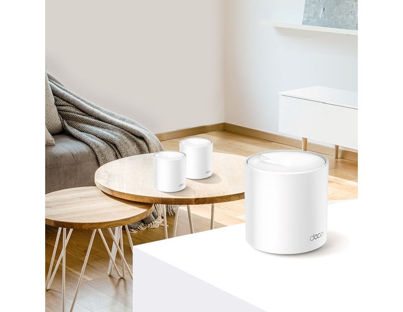 TP-Link AX5400 Deco X60 (3-pack), Dual-Band Mesh Wi-Fi 6, 574Mbps/2402Mbps (2.4GHz/5GHz), 802.11ax/ac/n/a/b/g, 2×G-LAN, Deco App