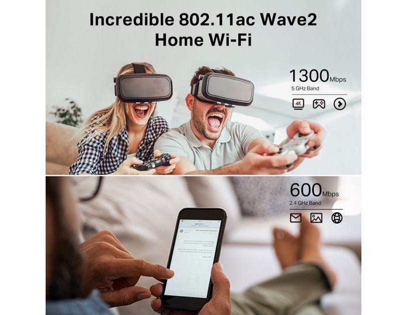 TP-Link AC1900 Archer C80 bežični usmjerivač (Dual-Band Router) 600Mbps/1300Mbps (2.4GHz/5GHz), 802.11a/b/g/n/ac, 1×G-WAN, 4×G-LAN, MU-MIMO, 4xfiksne antene