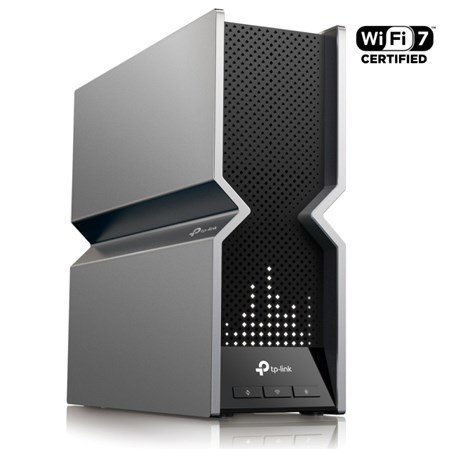 TP-Link BE1900 bežični usmjerivač (Tri-Band Router Wi-Fi 7), 1376Mbps/5760Mbps/11520Mbps (2.4GHz/5GHz/6GHz), 4×4 MU-MIMO, 802.11be, 1×10G WLAN , 4×2.5G LAN, 1×10G SFP+/RJ4, USB3.0, 8×antene