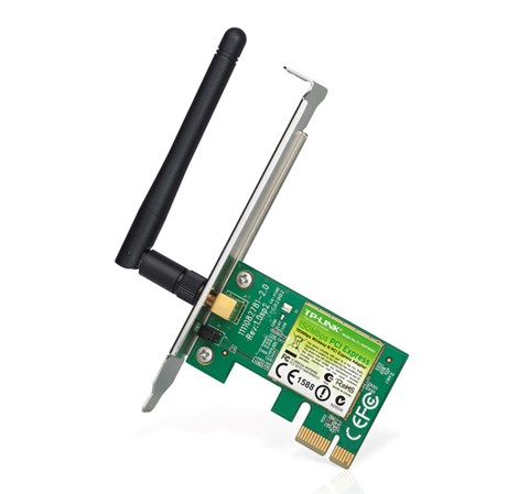 TP-Link bežični PCIe adapter 150Mbps (2.4GHz), 802.11n/g/b, 1× odvojiva antena