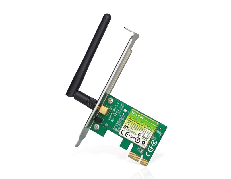 TP-Link bežični PCIe adapter 150Mbps (2.4GHz), 802.11n/g/b, 1× odvojiva antena