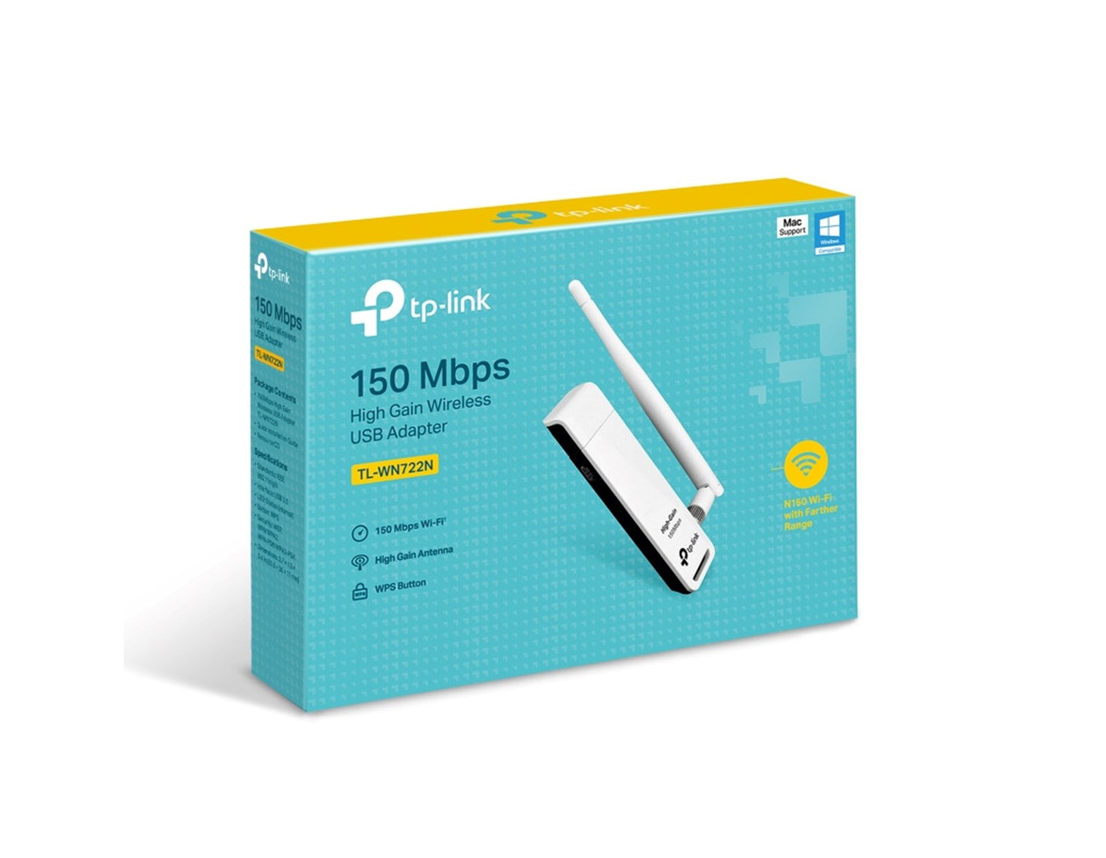 TP-Link bežični USB adapter 150Mbps (2.4GHz), 802.11n/g/b, odvojiva antena