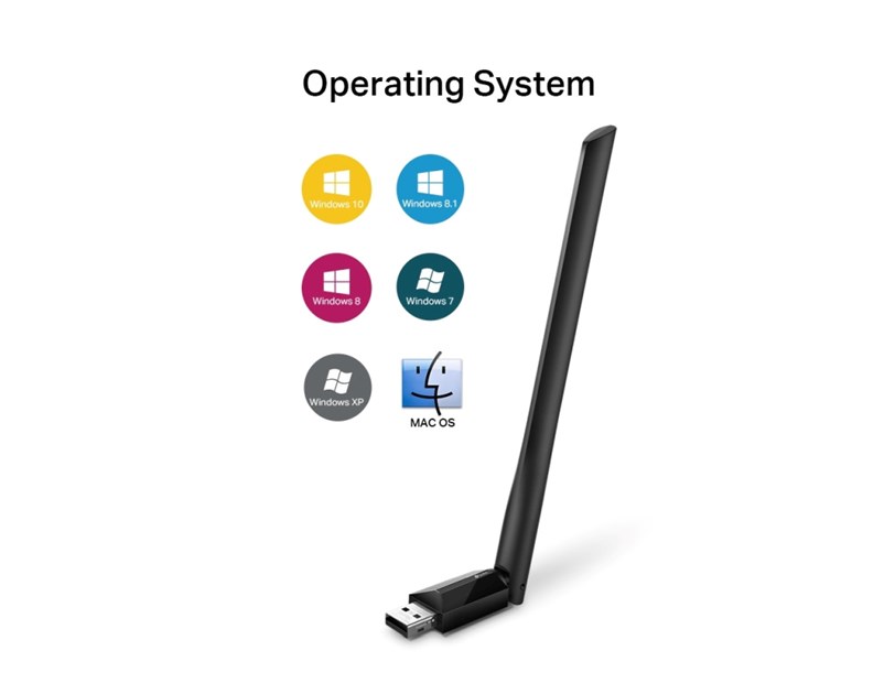 TP-Link AC600 Archer T2U Plus bežični High-Gain Dual-Band USB adapter 200Mbps/433Mbps (2.4GHz/5GHz), 802.11a/b/g/n/ac, 5dBi antena