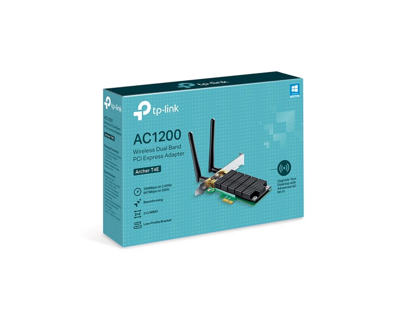 TP-Link AC1200 Archer T4E bežični Dual-Band PCI-E adapter 300Mbps/867Mbps (2.4GHz/5GHz), 802.11a/b/g/n/ac, 2×odvojive antene