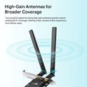TP-Link AX1800 Archer TX20E bežični Dual-Band Wi-Fi 6 BT5.2 PCI-E adapter 574Mbps/1201Mbps (2.4GHz/5GHz), 802.11ax/ac/n/a/g/b, 2×antene