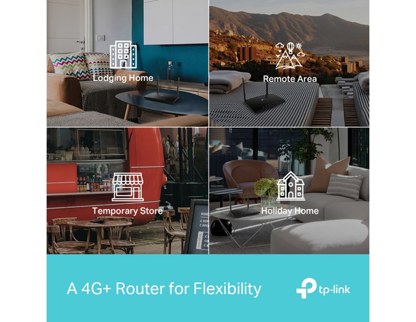 TP-Link AC1200 Archer MR600 bežični usmjerivač, Dual-Band 4G+Cat6, 300Mbps/867Mbps (2.4GHz/5GHz), 802.11a/b/g/n/ac, 1×GWAN, 3×GLAN, microSIM, 2×odvojive antene 