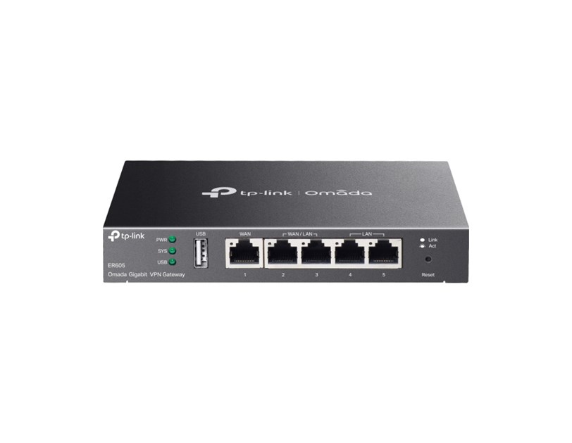 TP-Link Omada Gigabit VPN Gateway 1×G-WAN, 2×G-WAN/LAN, 2×G-LAN, 1xUSB, metalno kućište, crni