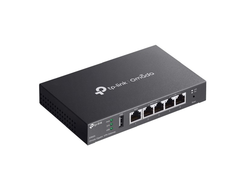TP-Link Omada Gigabit VPN Gateway 1×G-WAN, 2×G-WAN/LAN, 2×G-LAN, 1xUSB, metalno kućište, crni