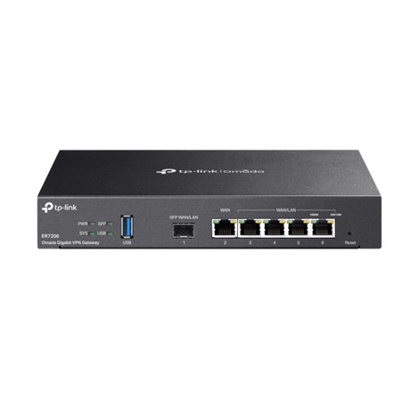 TP-Link Omada SafeStream Gigabit Multi-WAN VPN usmjerivač (Router), 1×G-WAN SFP, 1×G-WAN, 2×G-WAN/LAN, 2×G-LAN