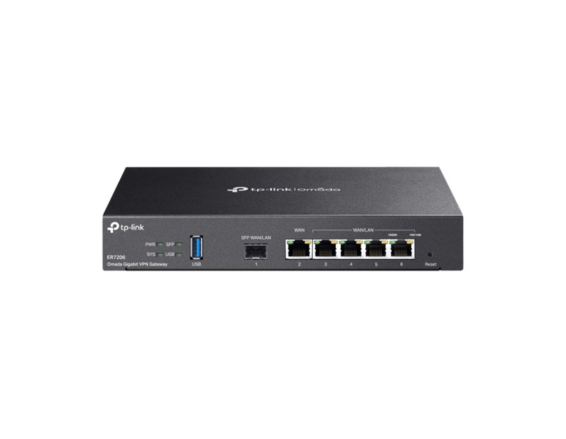 TP-Link Omada SafeStream Gigabit Multi-WAN VPN usmjerivač (Router), 1×G-WAN SFP, 1×G-WAN, 2×G-WAN/LAN, 2×G-LAN