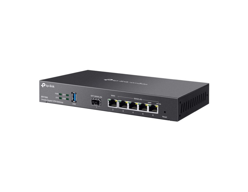 TP-Link Omada SafeStream Gigabit Multi-WAN VPN usmjerivač (Router), 1×G-WAN SFP, 1×G-WAN, 2×G-WAN/LAN, 2×G-LAN