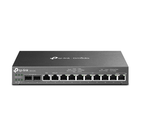 TP-Link Omada Gigabit 3in1 VPN usmjerivač (Router/PoE switch/controller), 8×G-LAN PoE-out, 802.3at/af, 110W, 2×G-WAN/LAN SFP, 1×G-WAN, 1×G-WAN/LAN