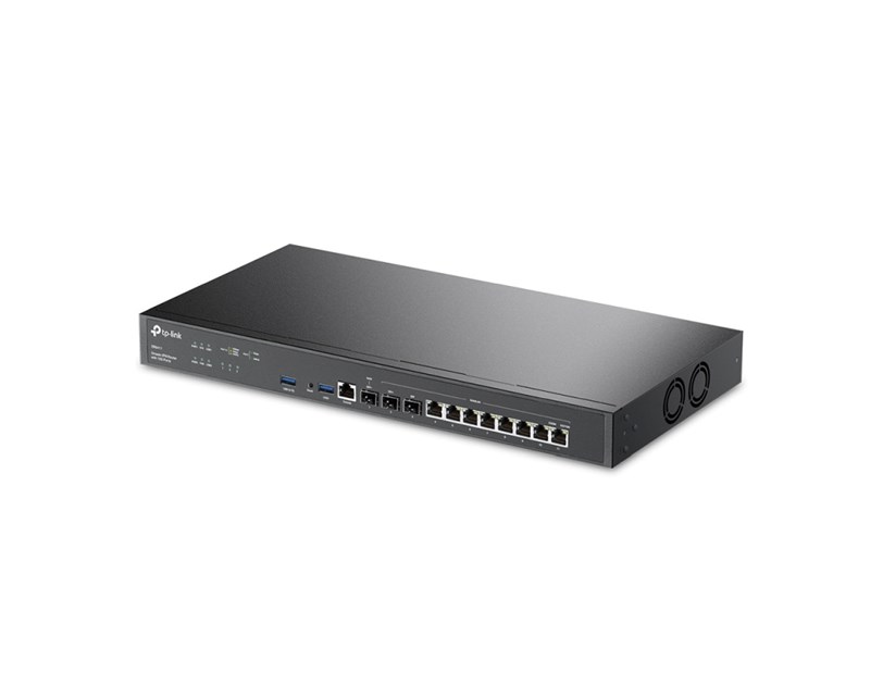 TP-Link Omada Gigabit VPN usmjerivač (Router), 2×10G-LAN SFP+, 1×G-WAN/LAN, 8×G-WAN/LAN, 1×Rj45 console, 2×USB