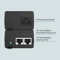 TP-Link PoE+ Injector Adapter, 1×Gbit PoE Port, 1×Gbit Non-PoE Port, 802.3at/af, Data+Power po istom kablu, do 100m, plastično kućište