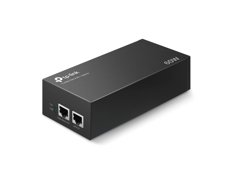 TP-Link PoE++ Injector Adapter, 1×Gbit PoE Port, 1×Gbit Non-PoE Port, 802.3at/af/bt, Data+Power po istom kablu do 100m, metalno kućište