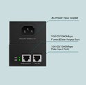 TP-Link PoE++ Injector Adapter, 1×Gbit PoE Port, 1×Gbit Non-PoE Port, 802.3at/af/bt, Data+Power po istom kablu do 100m, metalno kućište