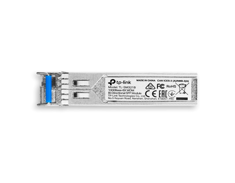 TP-Link 1000Base-BX WDM Bi-Direkcioni SFP Modul, LC konektor, TX:1310nm/RX:1550nm, single-mod, 10km