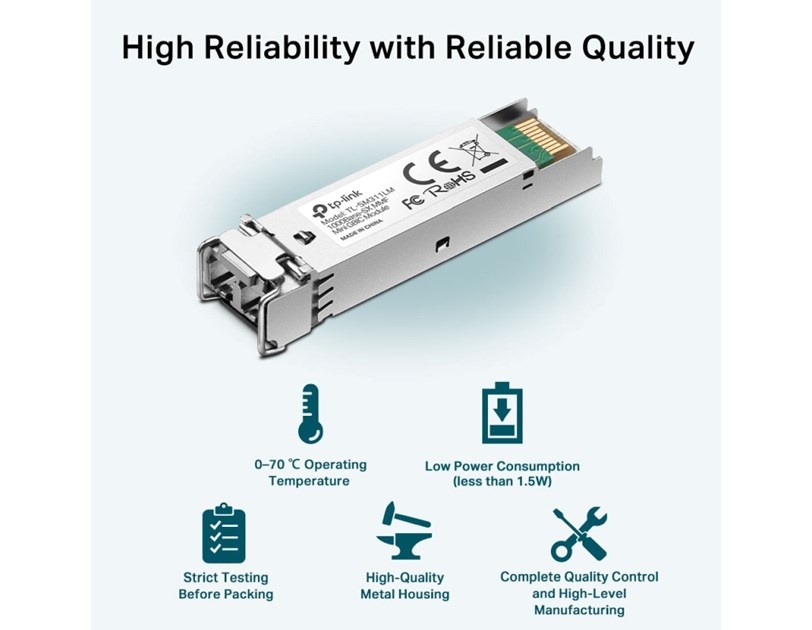 TP-Link Gigabit SFP modul, Multi-mod, MiniGBIC, LC sučelje, do 550/275m udaljenost