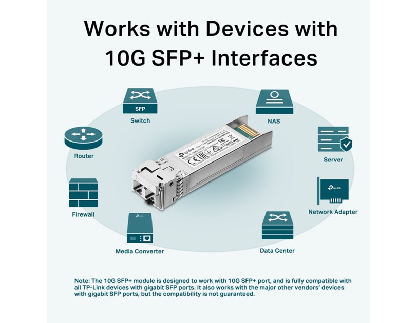 TP-Link 10G-SR SFP+ LC  850nm Multi-mode, LC Duplex konektor, do 300m