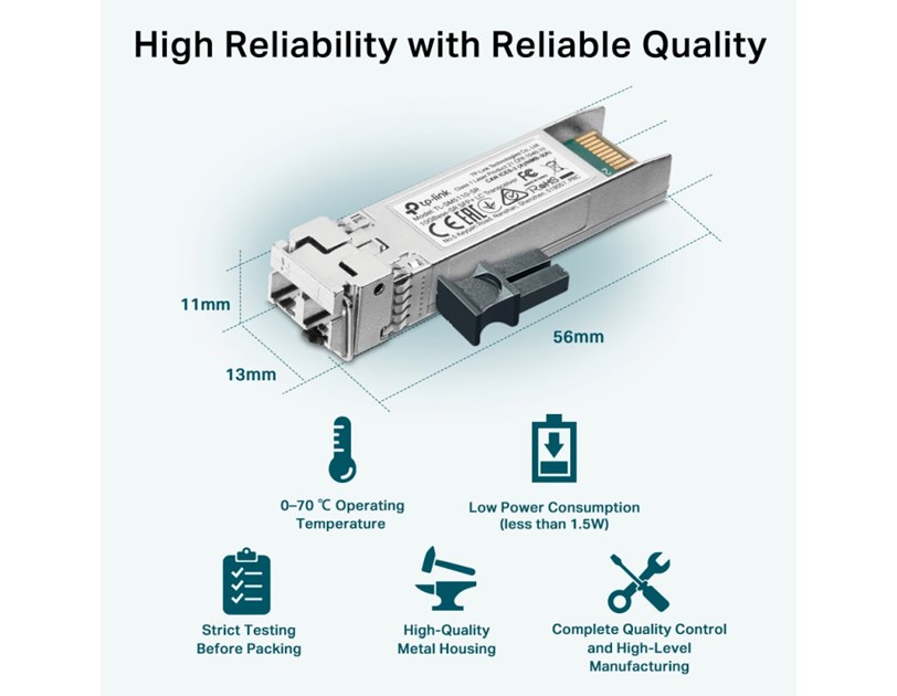 TP-Link 10G-SR SFP+ LC  850nm Multi-mode, LC Duplex konektor, do 300m