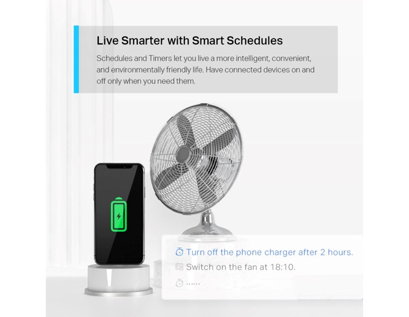 TP-Link Tapo P115 Mini Smart Wi-Fi Socket, Energy Monitoring, 2.4 GHz WiFi, glasovna kontrola