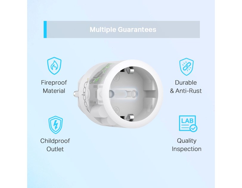TP-Link Tapo P115 Mini Smart Wi-Fi Socket, Energy Monitoring, 2.4 GHz WiFi, glasovna kontrola