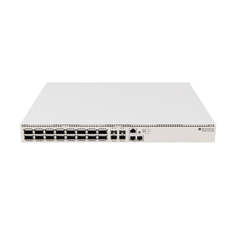 MikroTik Cloud Router 100G Switch CRS520-4XS-16XQ-RM, 16x100G QSFP28 Ports, 4x 25G SFP28 Ports, 4 Gb RAM, OSPF/BGP, 128MB NAND