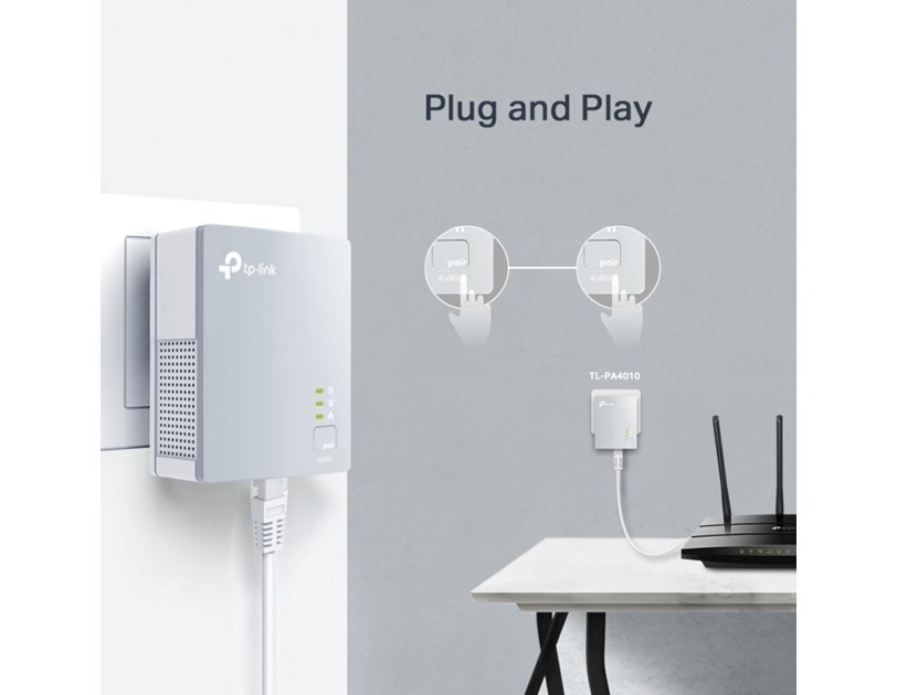 TP-Link Nano Powerline mrežni adapter 600Mbps, Homeplug AV (duplo pakiranje)