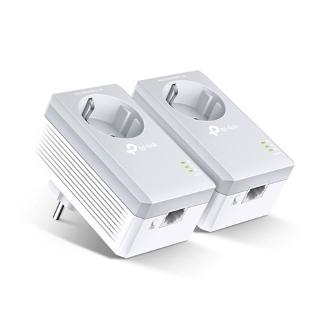 TP-Link AV600 Powerline mrežni adapter, 600Mbps, 1× mrežni ulaz, dodatna strujna utičnica, HomePlug AV (duplo pakiranje)