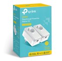 TP-Link AV600 Powerline mrežni adapter, 600Mbps, 1× mrežni ulaz, dodatna strujna utičnica, HomePlug AV (duplo pakiranje)
