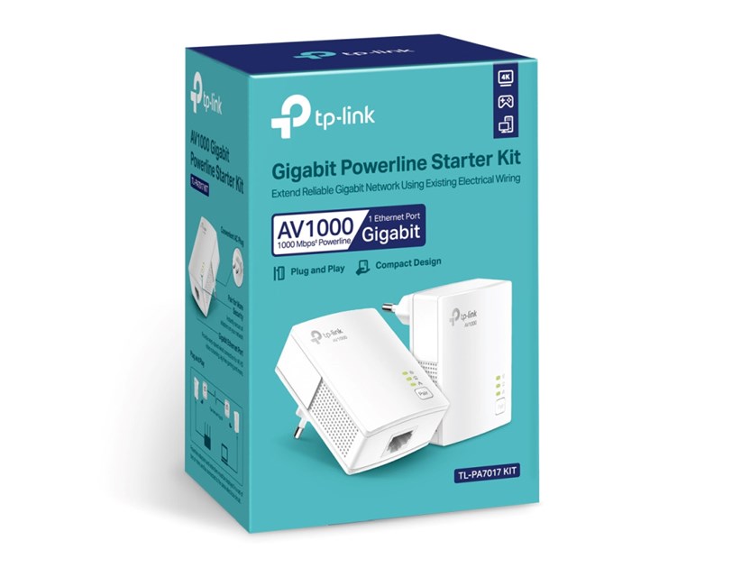 TP-Link AV1000 Powerline Gigabit mrežni adapter, 1000Mbps, HomePlug AV (duplo pakiranje)