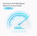 TP-Link AV1000 Powerline Gigabit mrežni adapter, 1000Mbps, dodatna strujna utičnica, 2×G-LAN, HomePlug AV2 (duplo pakiranje)