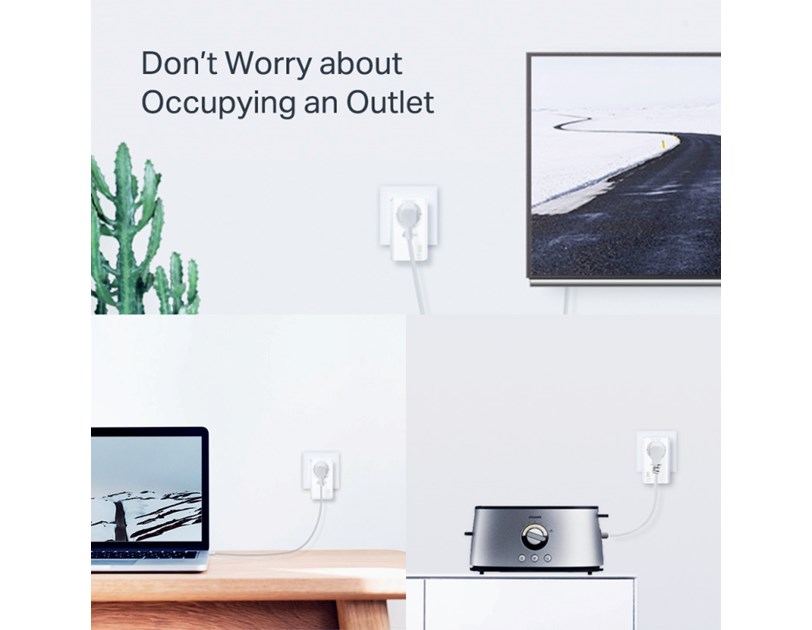 TP-Link AV1000 Powerline Gigabit mrežni adapter, 1000Mbps, dodatna strujna utičnica, 2×G-LAN, HomePlug AV2 (duplo pakiranje)