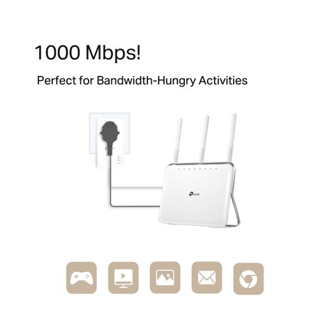 TP-Link AV1000 Powerline Gigabit mrežni adapter, 1000Mbps, dodatna strujna utičnica, HomePlug AV2 (duplo pakiranje)