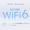 TP-Link AX3000 5G Whole Home Mesh WiFi 6, 574Mbps/2402Mbps (2.4GHz/5GHz), 802.11ax/ac/n/a/b/g, 1× 2.5 Gbps port + 2× Gigabit port, Deco App