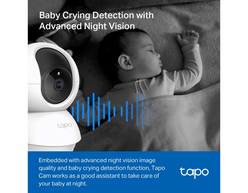 TP-Link Tapo C200 kamera FHD, H.264, 360°/114° Pan/Tilt, Advanced Night Vision, microSD, dvosmjerni audio, detekcija pokreta, Wi-Fi, Tapo app