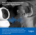 TP-Link Tapo C200 kamera FHD, H.264, 360°/114° Pan/Tilt, Advanced Night Vision, microSD, dvosmjerni audio, detekcija pokreta, Wi-Fi, Tapo app