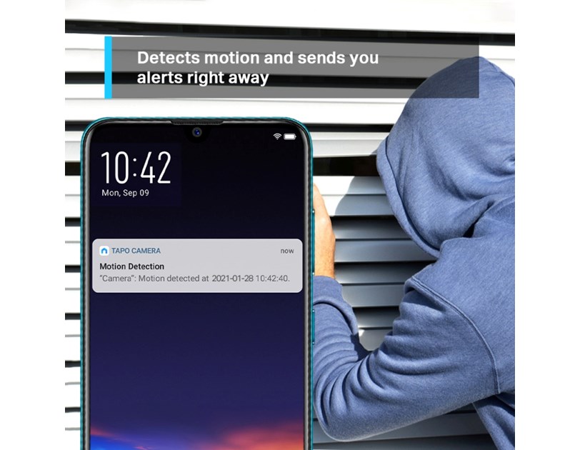 TP-Link Tapo C210 kamera 2K 3MP, H.264, 360°/114° Pan/Tilt, Advanced Night Vision, microSD, dvosmjerni audio, detekcija pokreta, Wi-Fi, Tapo app