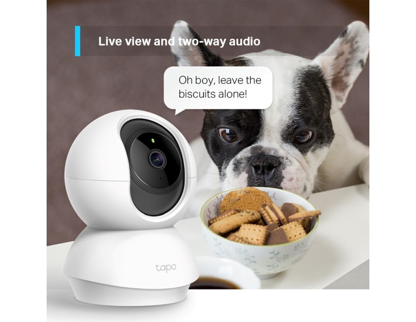 TP-Link Tapo C210 kamera 2K 3MP, H.264, 360°/114° Pan/Tilt, Advanced Night Vision, microSD, dvosmjerni audio, detekcija pokreta, Wi-Fi, Tapo app