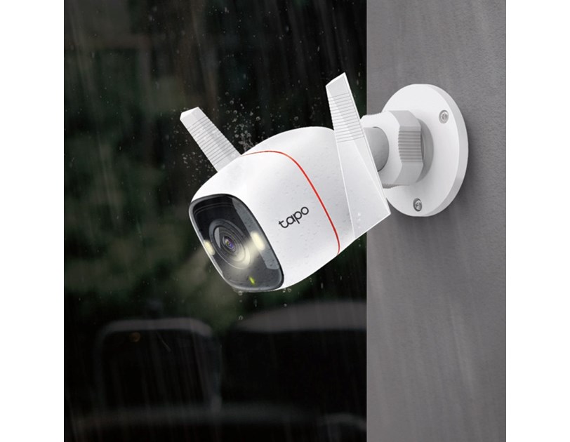 TP-Link Tapo C320WS kamera 2K QHD 4MP, H.264, Full-Color Night Vision, microSD, 2xSpotlights, dvosmjerni audio, detekcija pokreta, vodootporna IP66, Wi-Fi, Tapo app