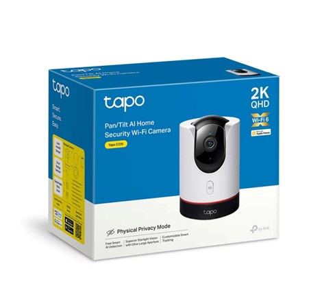 TP-Link Tapo C225 AI kamera 2K QHD 4MP, H.264, 360°/114° Pan/Tilt, Enhanced Night Vision, microSD, dvosmjerni audio, AI detekcija pokreta, Wi-Fi, Tapo app