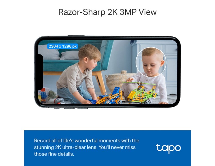 TP-Link Tapo C110 kamera UHD 3MP, H.264, Advanced Night Vision, microSD, dvosmjerni audio, detekcija pokreta, Wi-Fi, Tapo app 