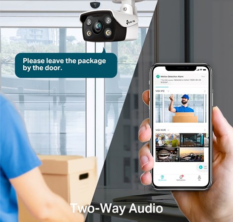 TP-Link VIGI C340 Full color kamera 2K 4MP, H.265+, 6mm leća, RJ45, PoE/12V DC, Night Vision, microSD, dvosmjerni audio, detekcija pokreta, vodootporna IP67, VIGI app