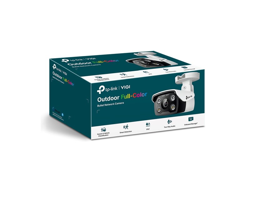 TP-Link VIGI C340 Full color kamera 2K 4MP, H.265+, 6mm leća, RJ45, PoE/12V DC, Night Vision, microSD, dvosmjerni audio, detekcija pokreta, vodootporna IP67, VIGI app