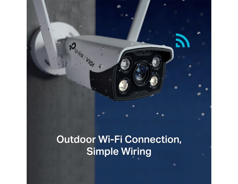 TP-Link VIGI C340-W Full color kamera 2K 4MP, H.265+, 4mm leća, RJ45, Night Vision, microSD, dvosmjerni detekcija pokreta, vodootporna IP66, VIGI app