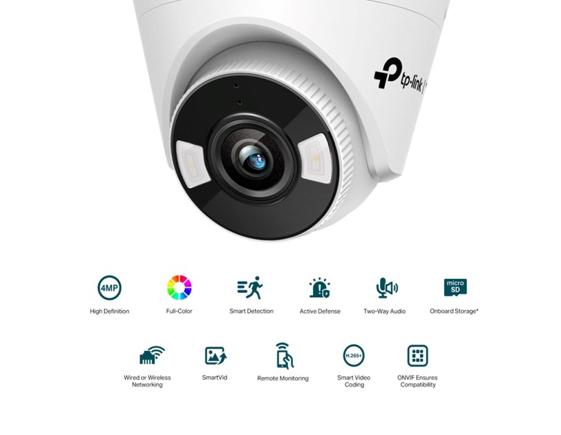 TP-Link VIGI C440-W kamera 2K 4MP, H.265+, 4mm leća, RJ45, Night Vision, microSD, detekcija pokreta, vodootporna IP66, VIGI app