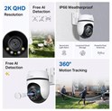 TP-Link Tapo C520WS kamera 2K QHD 4MP, H.264, 360° /130° Pan/Tilt, Starlight-Color Night Vision, microSD, dvosmjerni audio, detekcija pokreta, vodootporna IP66, Wi-Fi, Tapo app