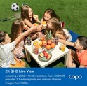 TP-Link Tapo C520WS kamera 2K QHD 4MP, H.264, 360° /130° Pan/Tilt, Starlight-Color Night Vision, microSD, dvosmjerni audio, detekcija pokreta, vodootporna IP66, Wi-Fi, Tapo app